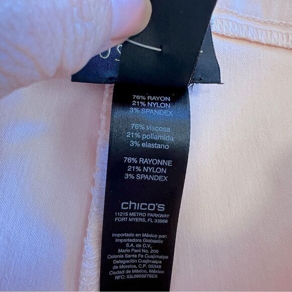 Chico’s So Slimming Light Pink Ankle Pants. Pull On Waist. Chico’s Size 00. (XS) - Picture 7 of 14